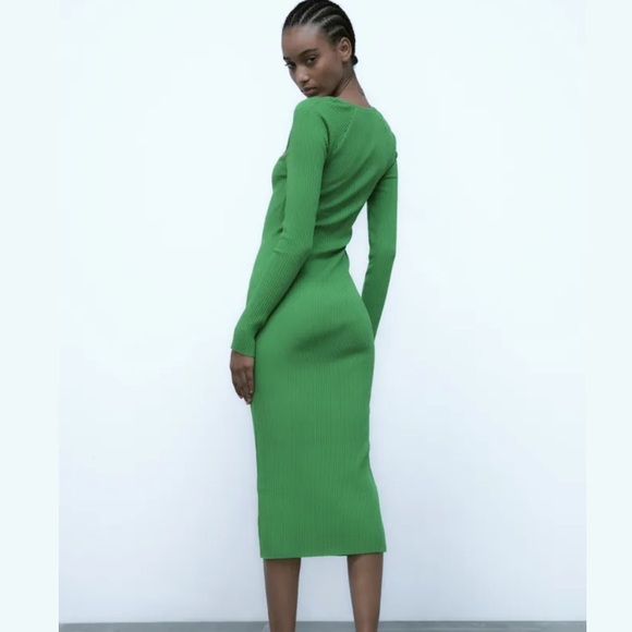 ZARA RIB ARM WARMER DRESS - Picture 5 of 8